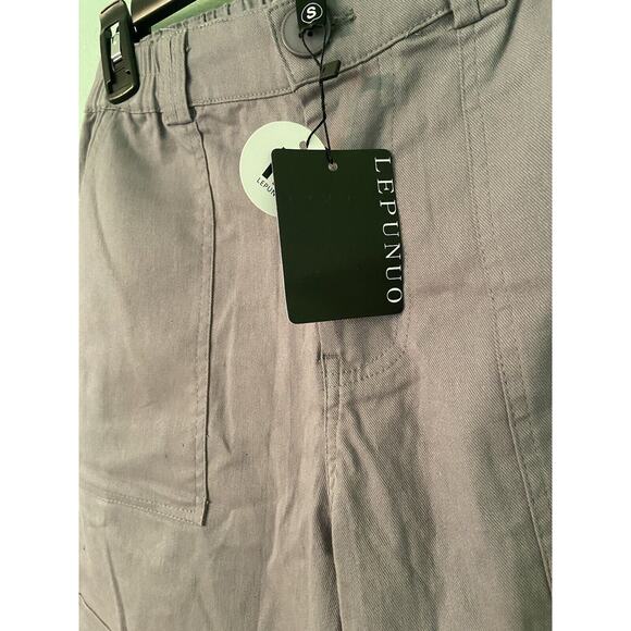 LEPUNUO Cargo Pants Women's Size Small High Waisted/Baggy/ Wide Leg - Picture 2 of 3